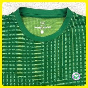 Wimbledon Sport Tennis Shirt Men's Large Green The Championship